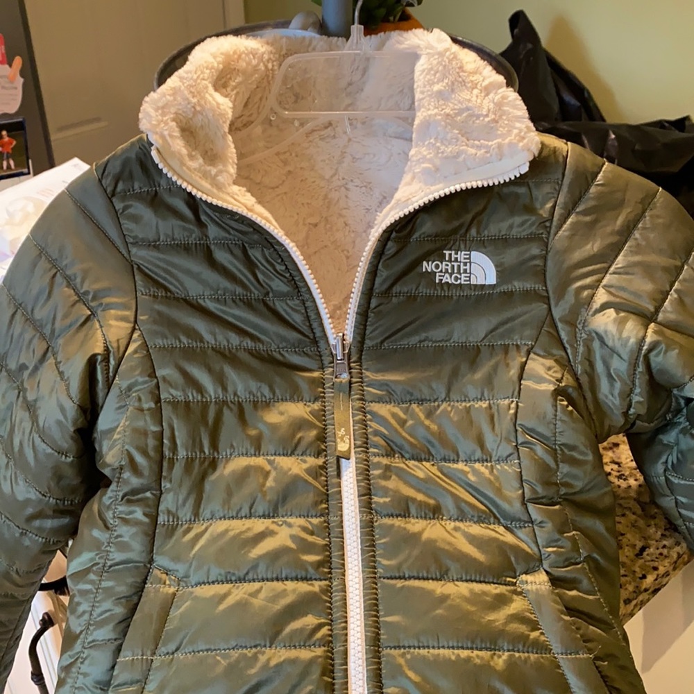 Girls reversible North Face coat.